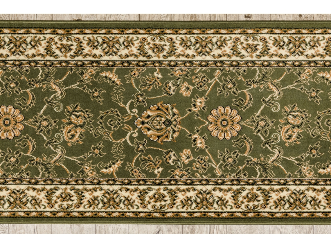 Alfombra de Pasillo Bcf Morad Klasyk Clásico Verde Oliva 70 cm