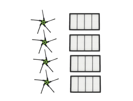 Kit de peças de reposição de escovas laterais de filtros para irobot roomba s9