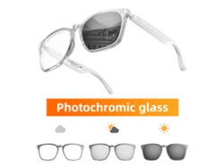 Gafas inteligentes Eifson A10 con traducción por IA y Bluetooth, para videollamadas y fotos (transparentes y con cambio de color)