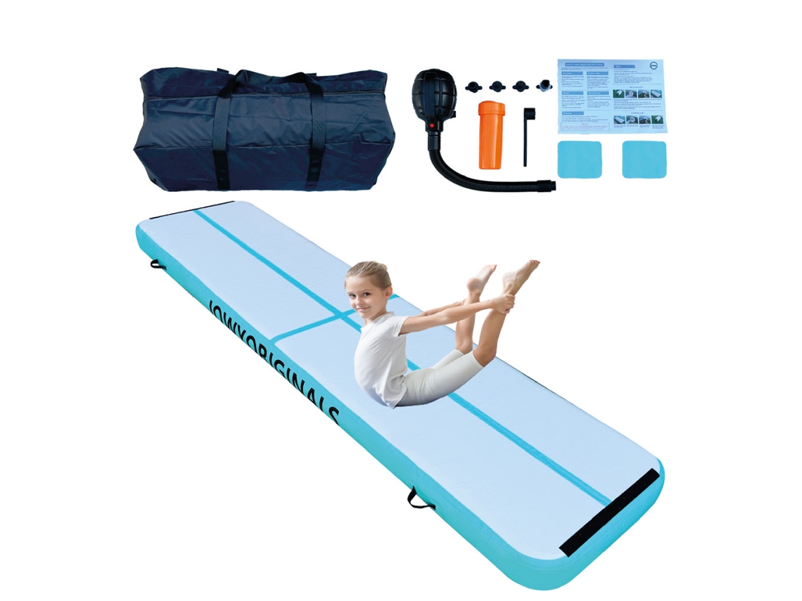 Airtrack 400x100x20cm Colchoneta Inflable, Color Azul