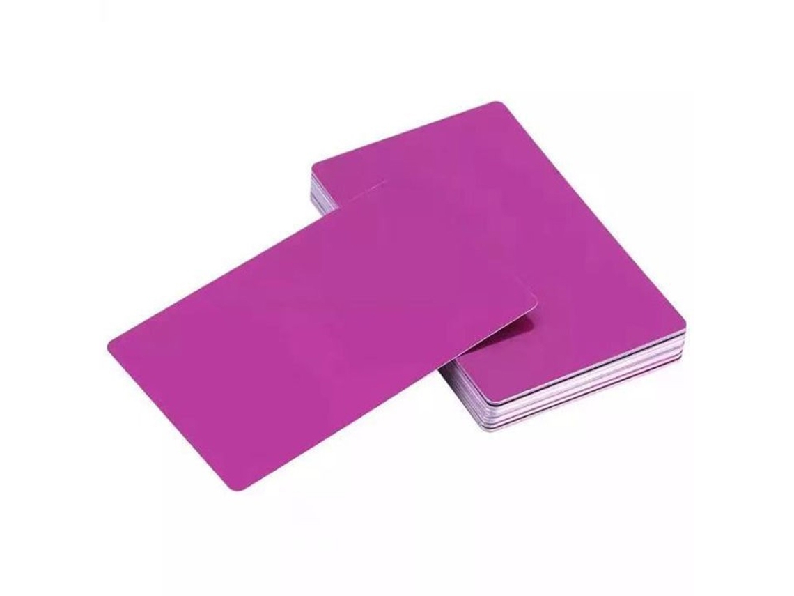 RNEMITERY Tarjetas de presentación de aluminio en blanco para uso profesional, compatibles con grabador láser, con superficie lisa y construcción duradera, idea