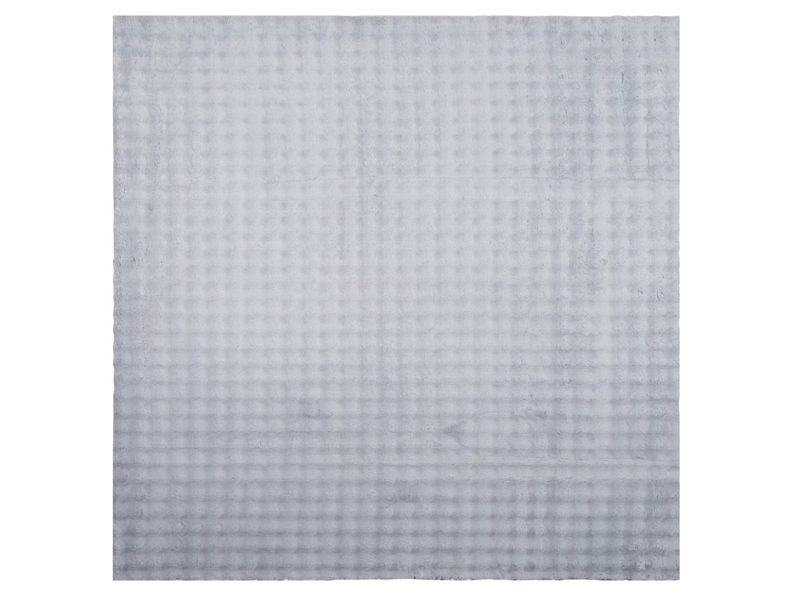 Alfombras De Área Cuadrado Sirolo Gris 240 X 240 Cm Poliéster