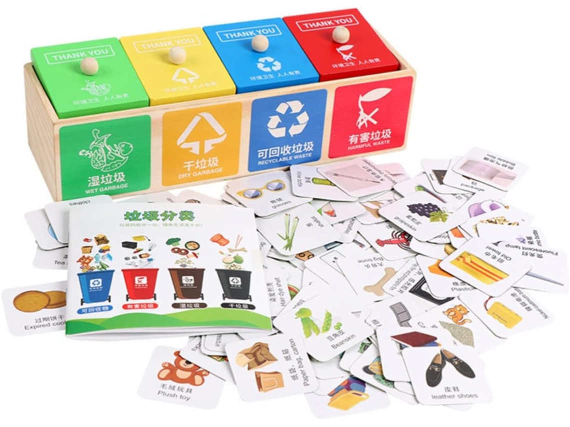 Papelera De Juguete De Madera Para Niños Y Niñas, Decoración Del Hogar