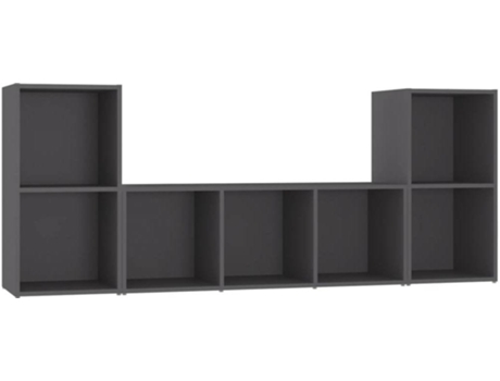 Conjunto 3 Muebles de salón VIDAXL madera de ingeniería gris