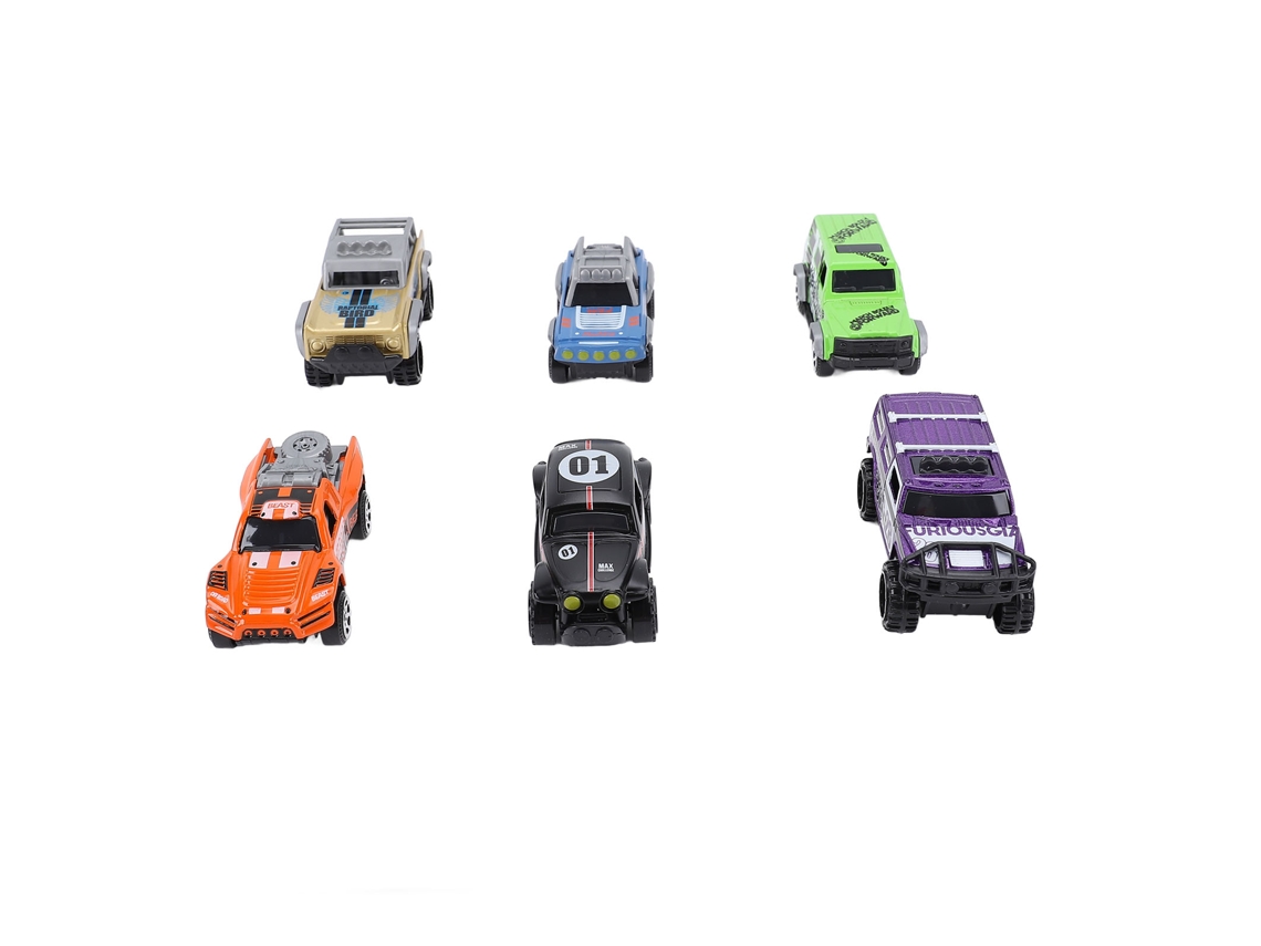 Juego De 6 Coches Miniatura De Aleación Con Motor De Resorte Para Niños De 3 Años En Adelante.