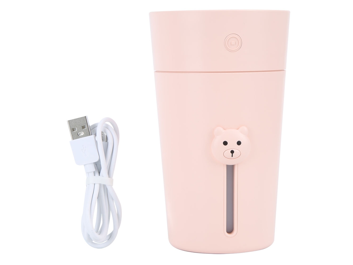 Humidificador y purificador de aire portátil Mdug con luz nocturna y oso de dibujos animados USB