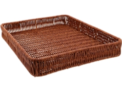 Cesto De Plástico Para Frutas E Legumes Com Imitação De Rattan.