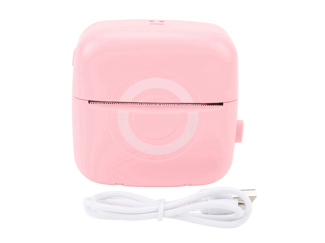 Impressora Térmica Portátil Bluetooth Sem Tinta Para Notas Rótulos Fotos Estudo Kids Rosa