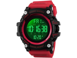 Reloj de pulsera para hombre 50M con alarma Manecillas impermeables Led-Negro