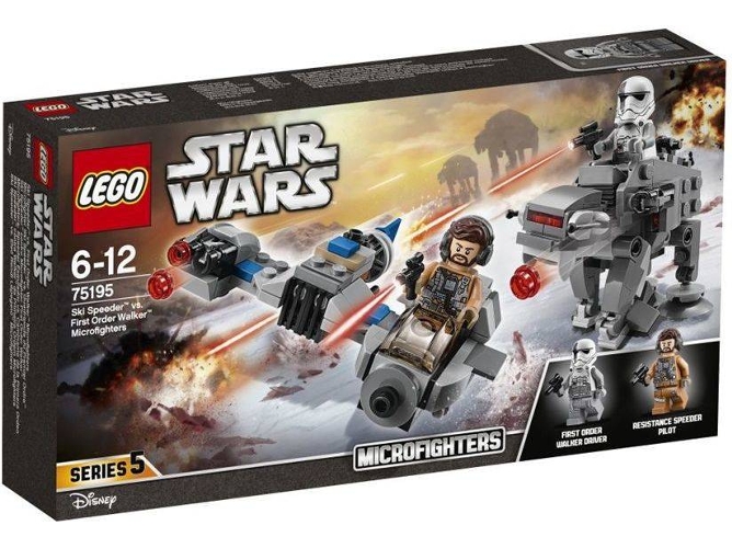 LEGO Star Wars: Ski Speeder vs. Microcombustibles Walker de la Primera Orden - 75195 (Edad Mínima: 6 - 216 Piezas)
