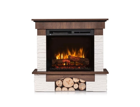 Chimenea eléctrica LED autoportante PORTO Roble 23' 91 x 89 x 31 OUTINFIRE