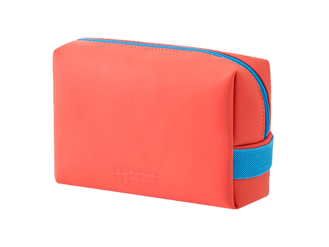 Bolsa de viaje para mujer con cremallera y diseño de piel de naranja (18,5 x 14,5 x 5 cm)