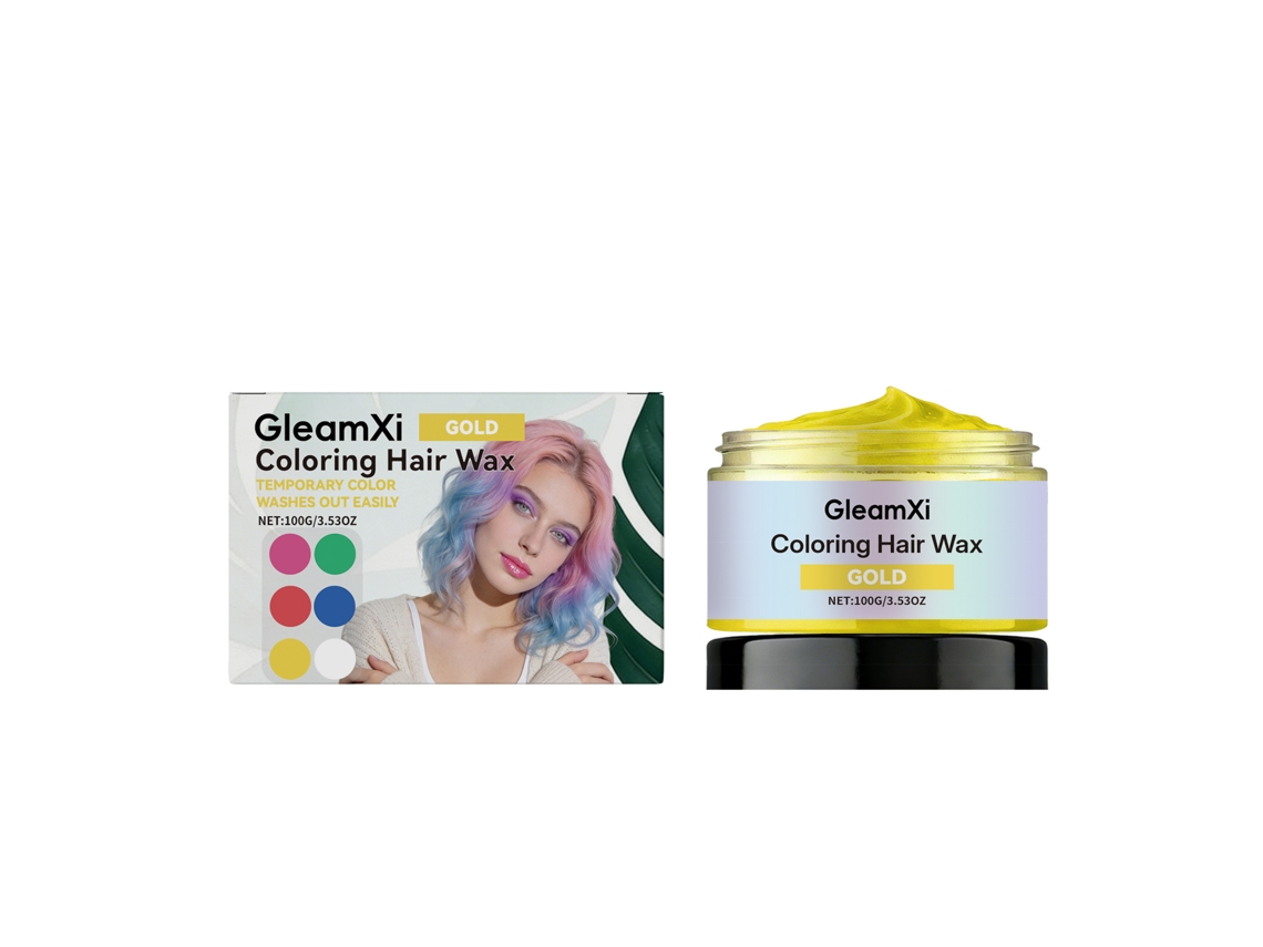 Tinte temporal amarillo para el cabello