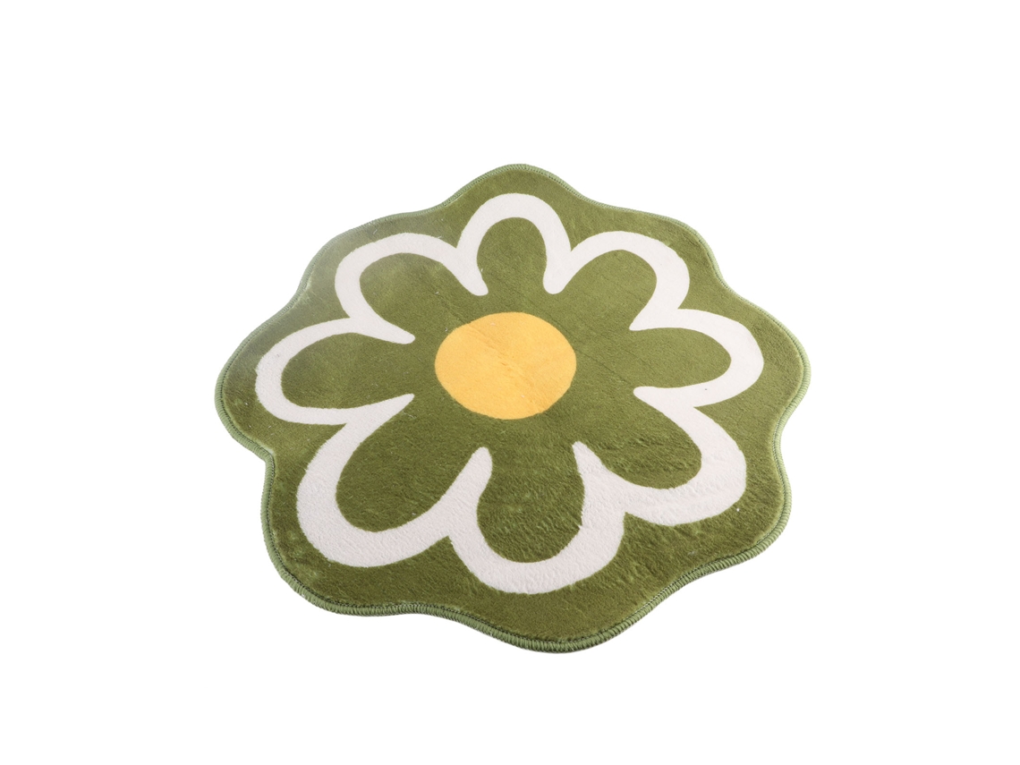 2026-alfombra De Cachemira Imitada Floral Absorbente Alfombra Para Salón Baño Mesa De Café 60x60cm