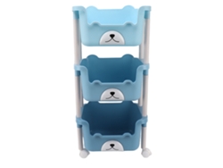 Carrito De Almacenamiento Móvil De 3 Niveles Con Ruedas Con Bloqueo, Organizador Para Baño/cocina.
