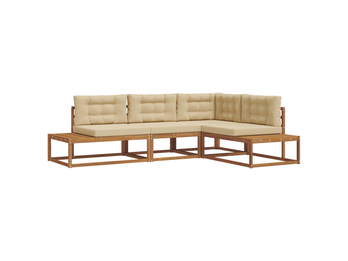 Maison Exclusive - Conjunto De Sofás De Exterior Natural Y Beige