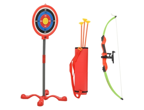 vidaXL Juego de tiro con arco de arco y flecha para niños con diana