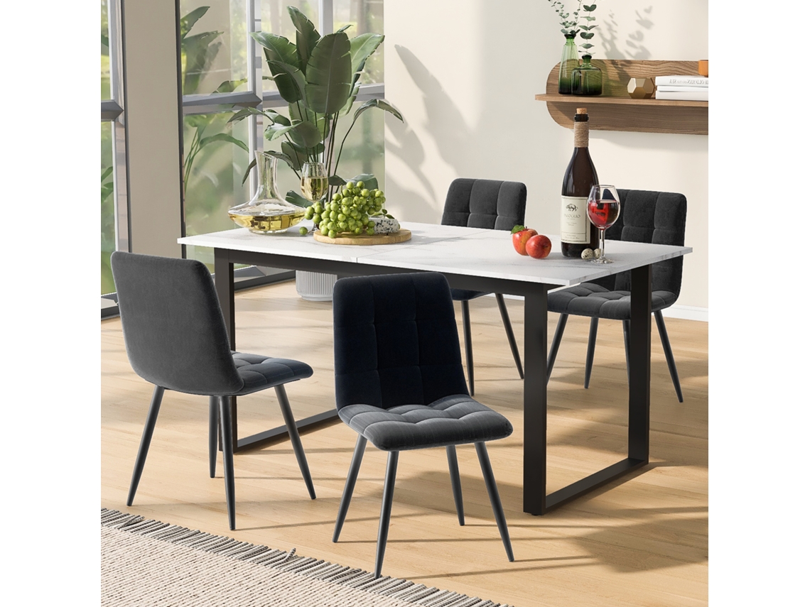 Juego De Mesa Y Sillas De Comedor (con 4 Sillas), Combinación De Mesa Y Sillas De Comedor De Cocina Moderna