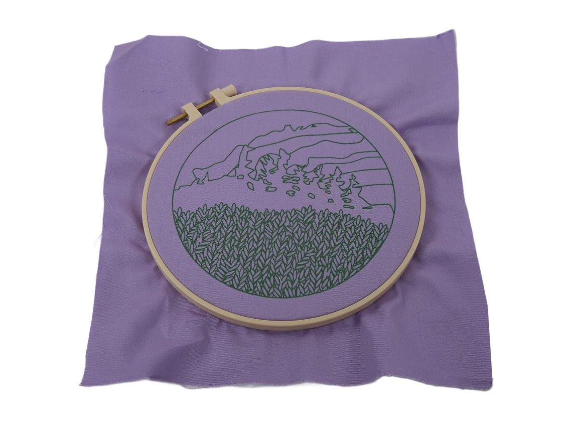 Kit de bordado con diseño clásico de puesta de sol para decoración y regalos.