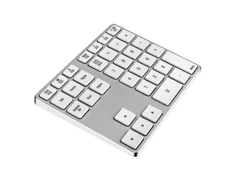 Accesorio Aspiradoras Compatibilidad Universal 34 Teclas Numéricas Teclado Bluetooth Aluminio Aluminio