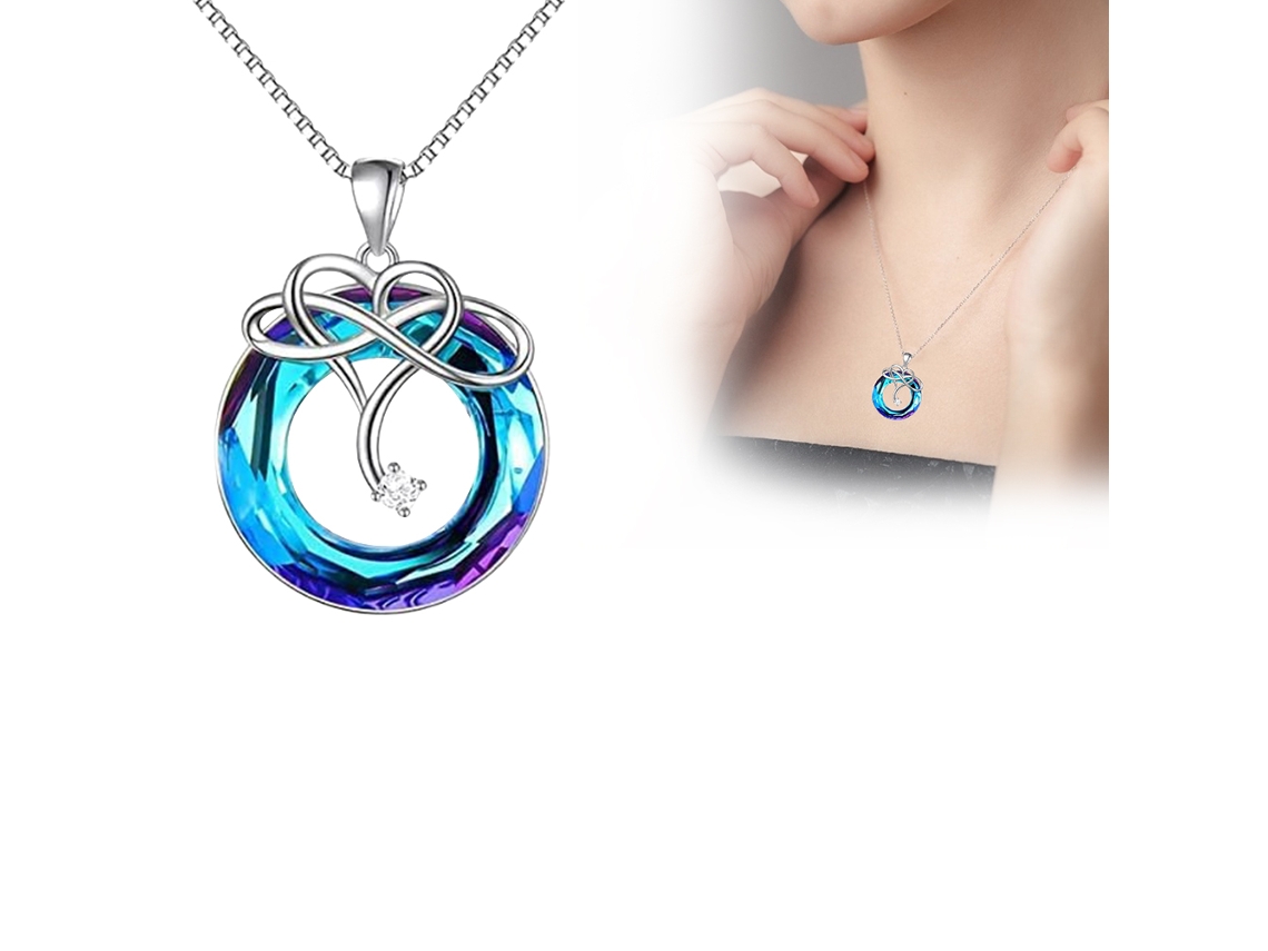 Conjunto De Collar Y Pendientes De Cristal "te Quiero", Regalo Para Hija, Plata De Ley 925 Hipoalergénica