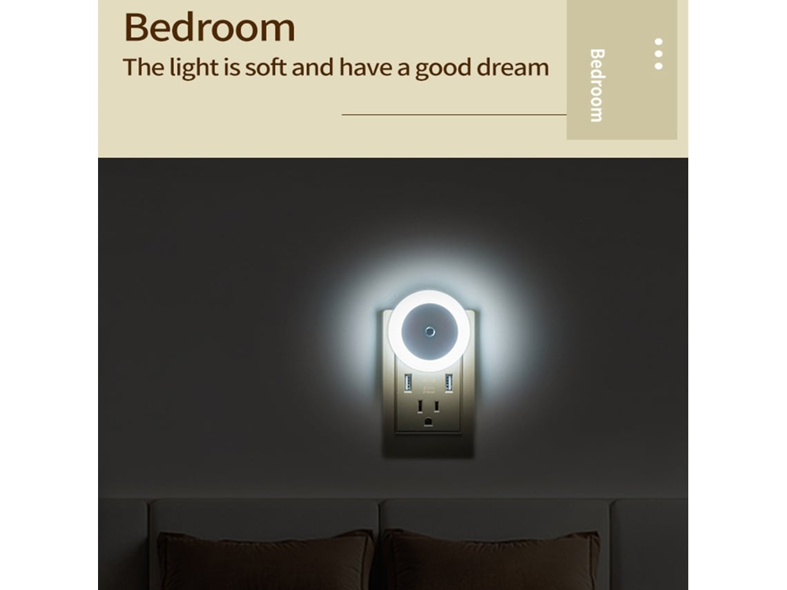 Bj-lâmpada De Mesa De Cabeceira Inteligente Luz Noturna Com Sensor E Econômica