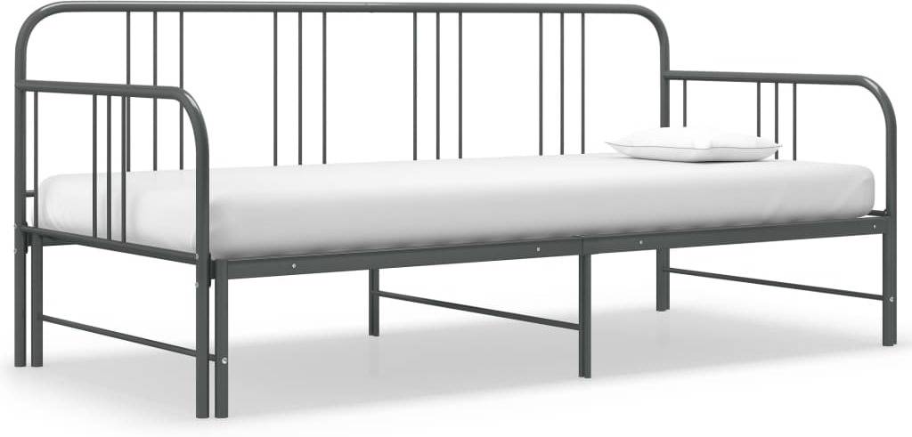 Estructura Sofá Cama VIDAXL (Gris - Metal - Compatible con Colchón: 90x200 cm)