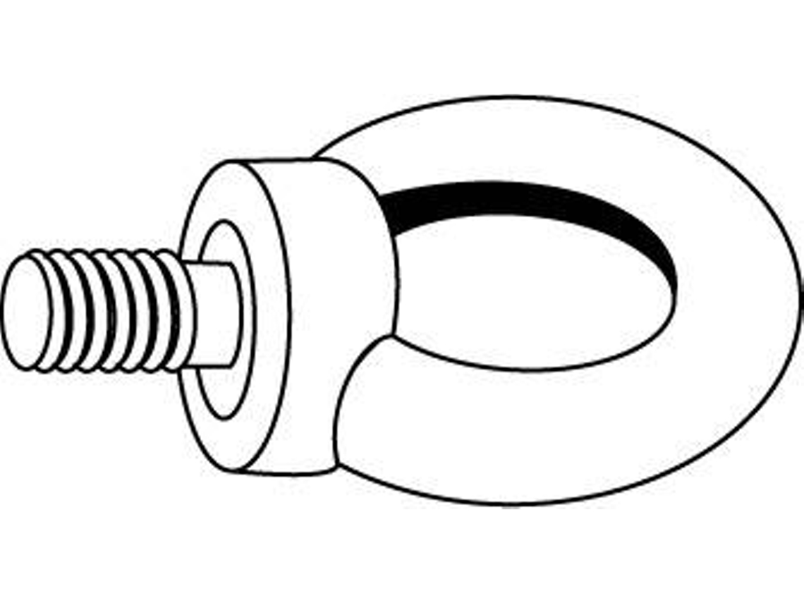 Ojal de Carga Macho CHEMITOOL Din 580 6 C15 Zincado Blanco