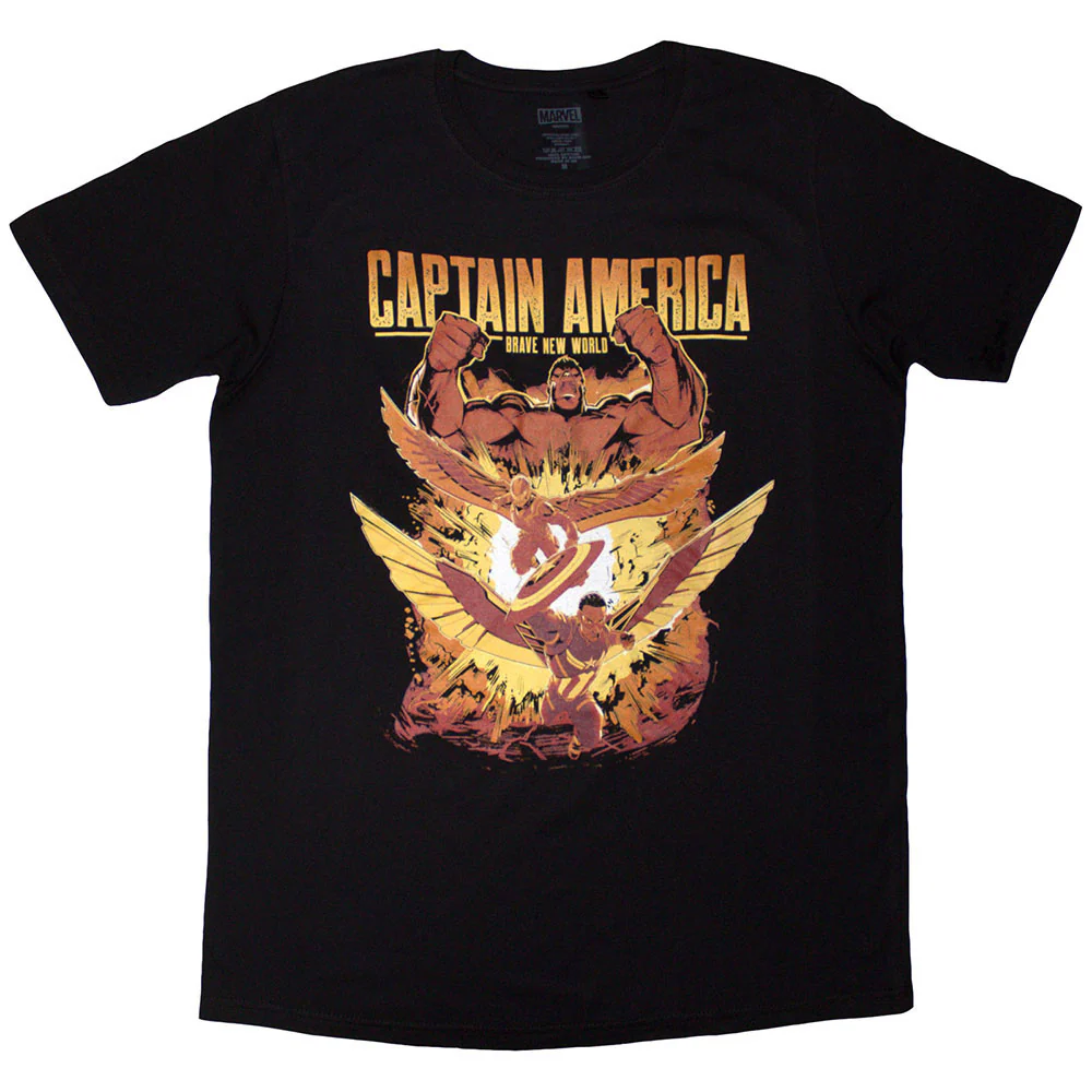 Rockinstone Unisex Marvel Comics Capt. America Brave New World Explosion Camiseta Classic-xxl
