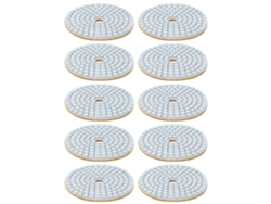 10 Espátulas De Diamante De 7,6 Cm (3 Pulgadas) Y Grano 150 Para Pulido Húmedo De Granito Y Mármol.