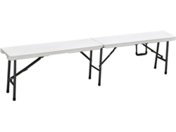 Taburete COFAN Plegable Rectangular Blanco (180 x 25 x 43 cm)