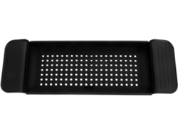 Plateau De Rangement De Bain Extensible Noir En Plastique Léger Soporte Tablette Porte, Verres À ...