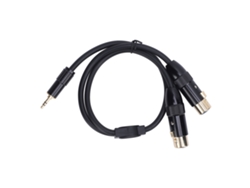 Cable Doble De 0,5 M Con Conexión Estéreo Para Altavoces Activos (3,5 Mm Trs Macho A Xlr Hembra)