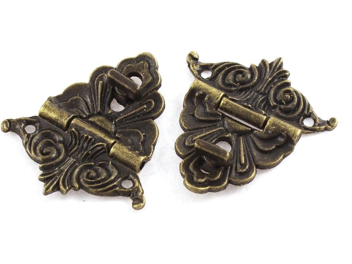 2 cierres decorativos para cajones de joyeros en tono bronce retro, 48 mm x 45 mm CHABERLU