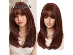 Liu Long Cabello Rizado 20 Pulgadas Red Rosa para Mujer 1287 7 YUNZII