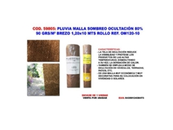 Pluvia malla sombreo-ocultacion 80% 90g-m2 brezo 1,20x10 mt roll