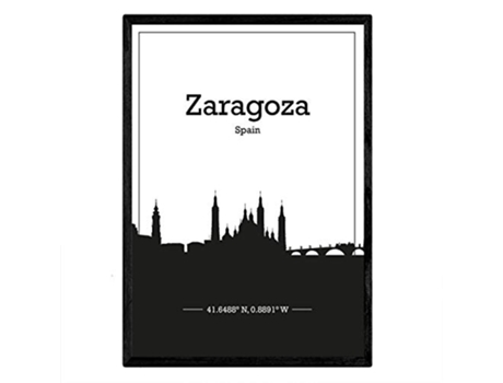 Poster NACNIC Mapa de Zaragoza España (A3)