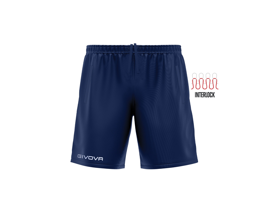 Pantalones cortos deportivos unisex de poliéster interlock Givova, talla 3XL