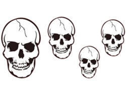 Decoraciones de Halloween DISFRAZZES Calaveras (4 Un - 20-45 cm)
