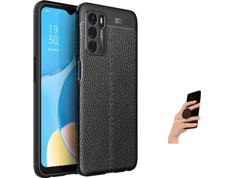 Carcasa + Popsocket iPhone 13 Pro Max Rugged Leather Negro