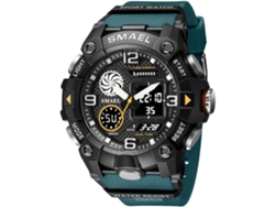 Relojes de pulsera LED con fecha de alarma digital a prueba de agua para hombres - Negro