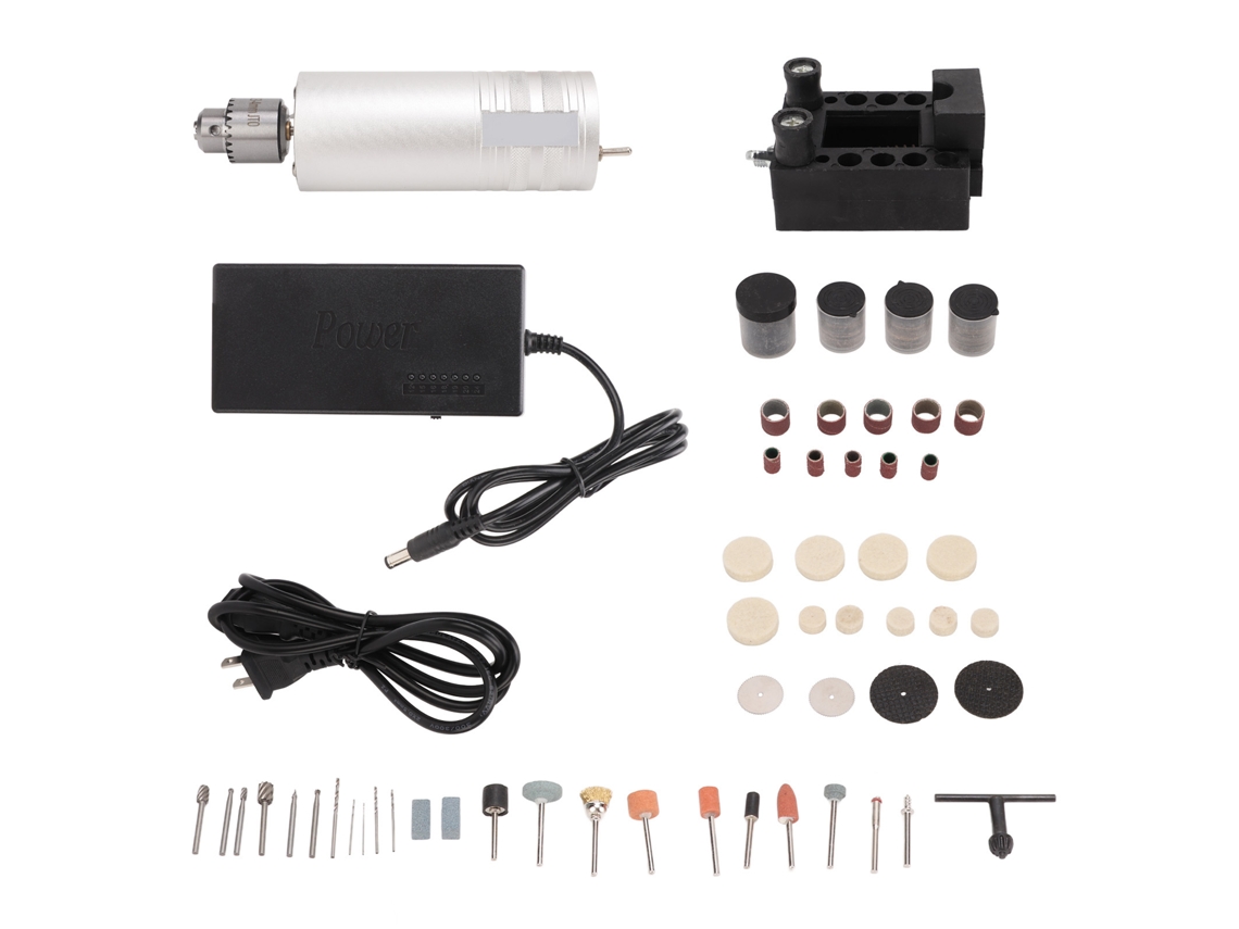 Mini Taladro Eléctrico De 12000 Rpm Con 7 Niveles De Velocidad Y Accesorios Para Taladrar, Cortar Y Pulir.