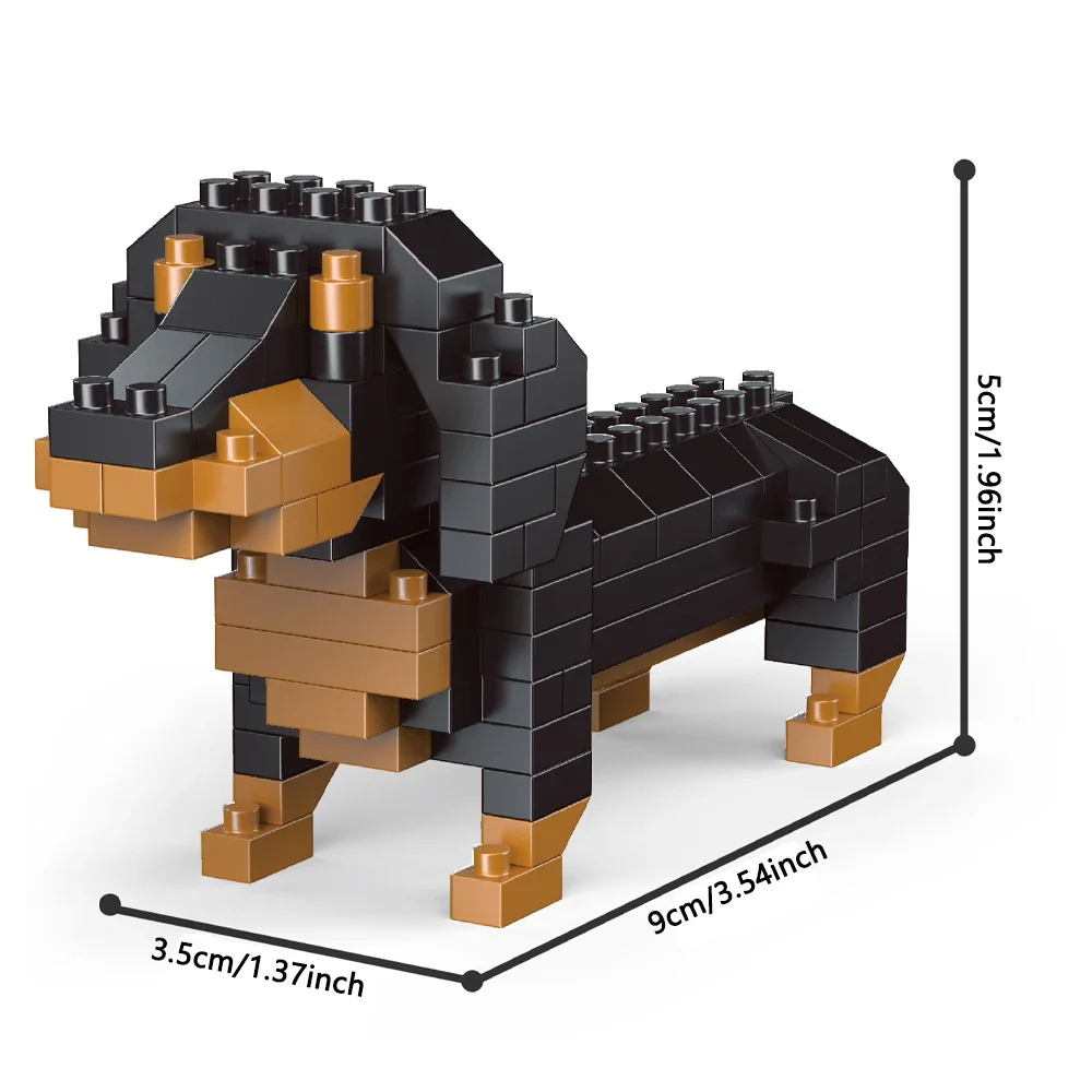 (mini Dachshund) Juego De Bloques De Construcción De Perro Súper Mini, Juego Interactivo Y De Aprendizaje Para Principiantes, Regalo