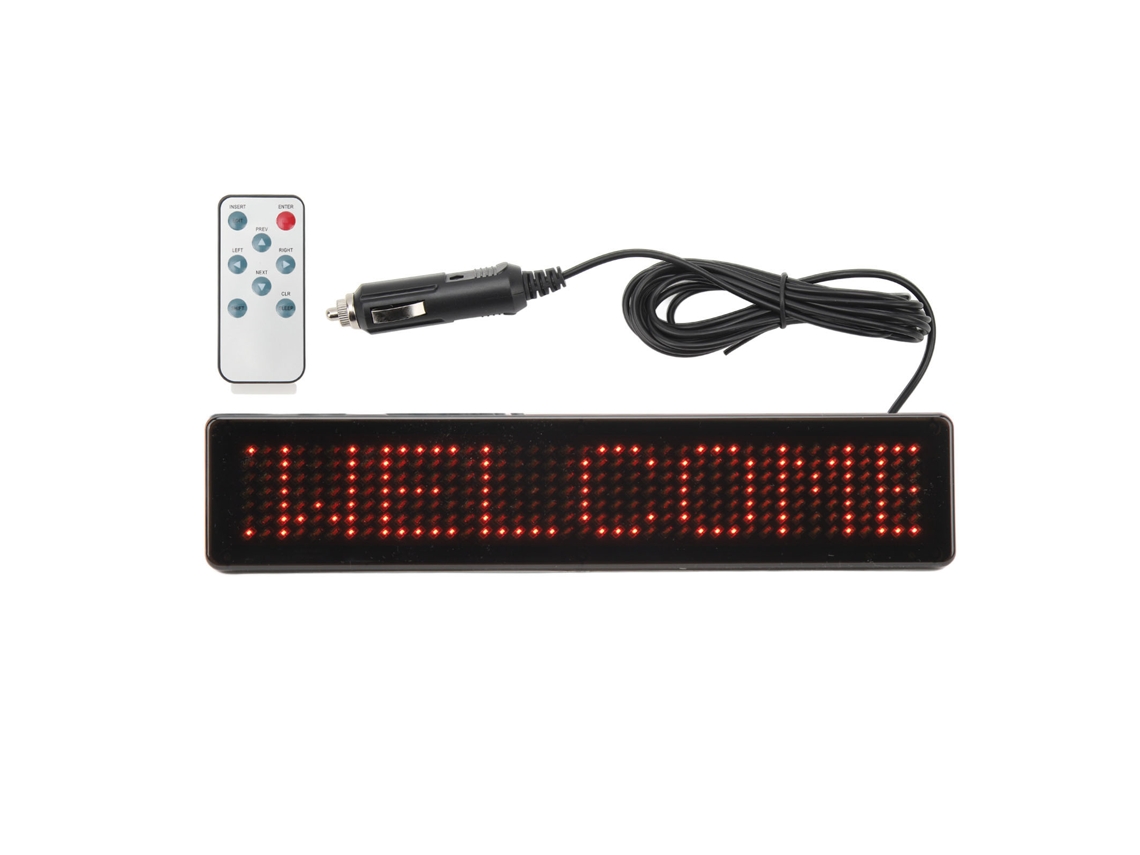 Panel Led Para Automóvil Con Control Remoto Programable, Pantalla Publicitaria, Dc5-12v Z741r, Fuente De Alimentación Roja