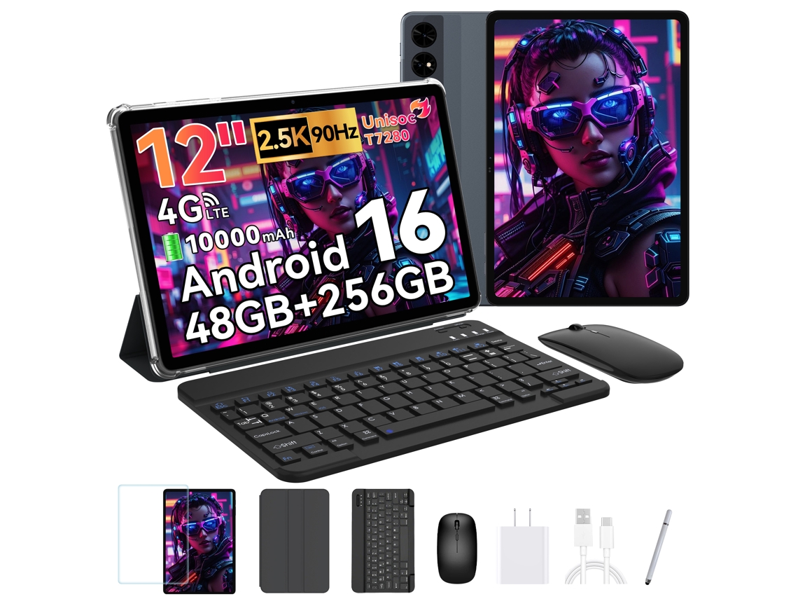 Tablet T60 + Teclado + Rato (12'' - 48 GB - 256 GB - Gris)