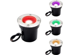 Omni-luz De Paisaje Impermeable Ip67 3w 12v Rgb Con Control Remoto Para Caminos Patios Escaleras Jardines Exteriores