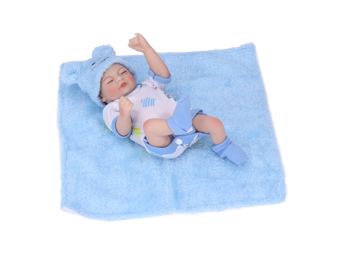 Conjunto De Muñeca Recién Nacida Durmiendo, 25 Cm, Vinilo Suave Lavable, Con Ropa Y Manta.