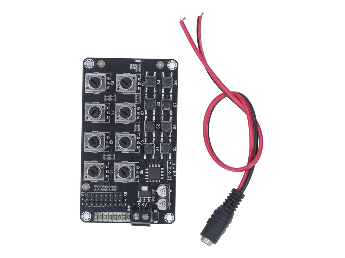 Placa Controladora De Servomotor De 8 Canales Con Botón Giratorio, Alta Precisión, 5-8,4 V