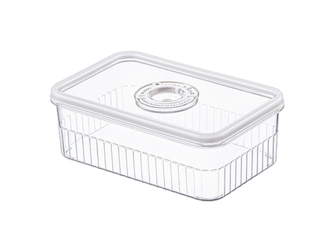 Caja De Almacenamiento Para Refrigerador Con Tapa De Plástico Transparente Sellada Para Frutas, Verduras Y Alimentos.