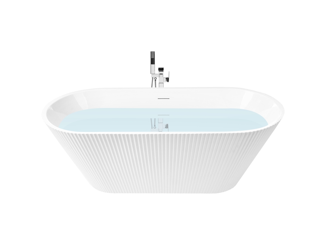 Banheira Autónoma Beliani Potosi De Acrílico Branco 77x169x58